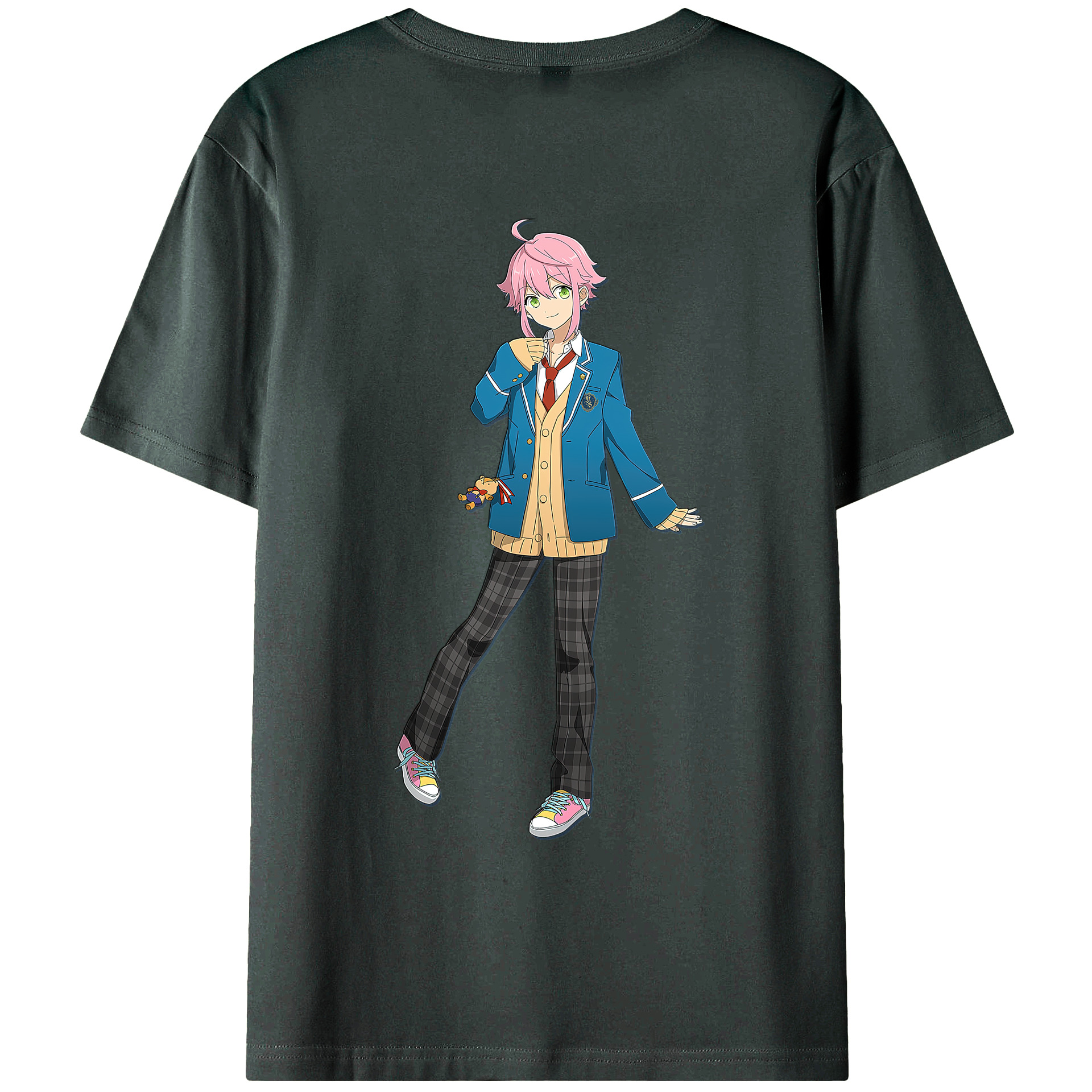 （画像用） あんさんぶるスターズ! Ensemble Stars 綿100％ メンズ半袖Tシャツ（バックプリント） 通気性